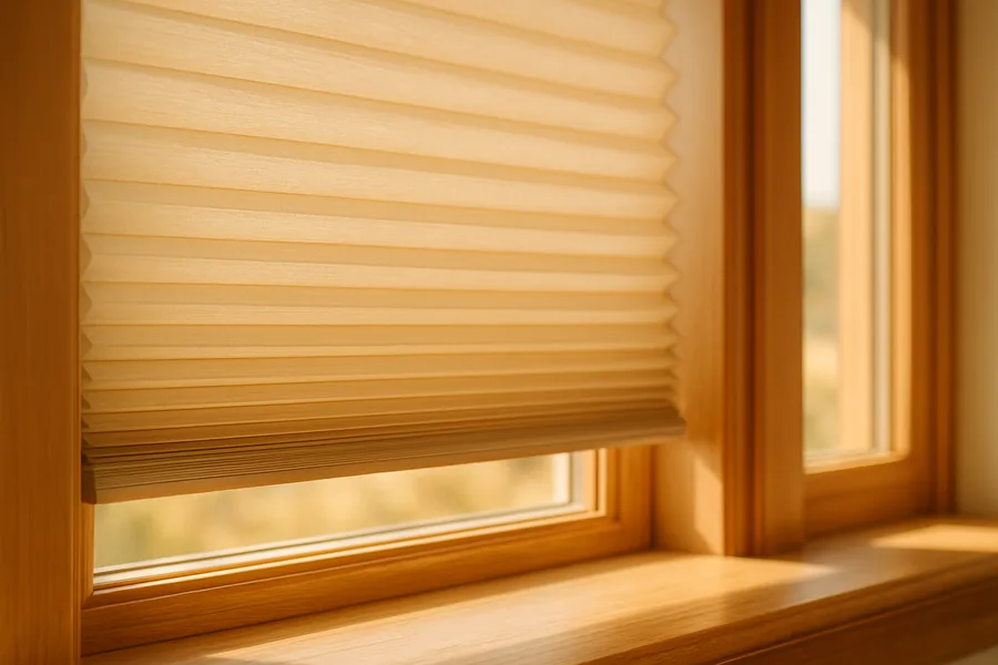 Close-up of a cordless shade mechanism safe for a North County San Diego kids' room